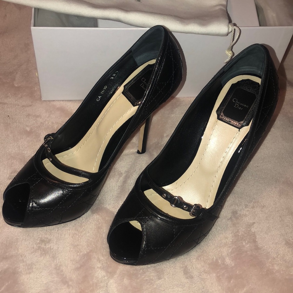 Authentic Christian Dior Peep Toe Pumps